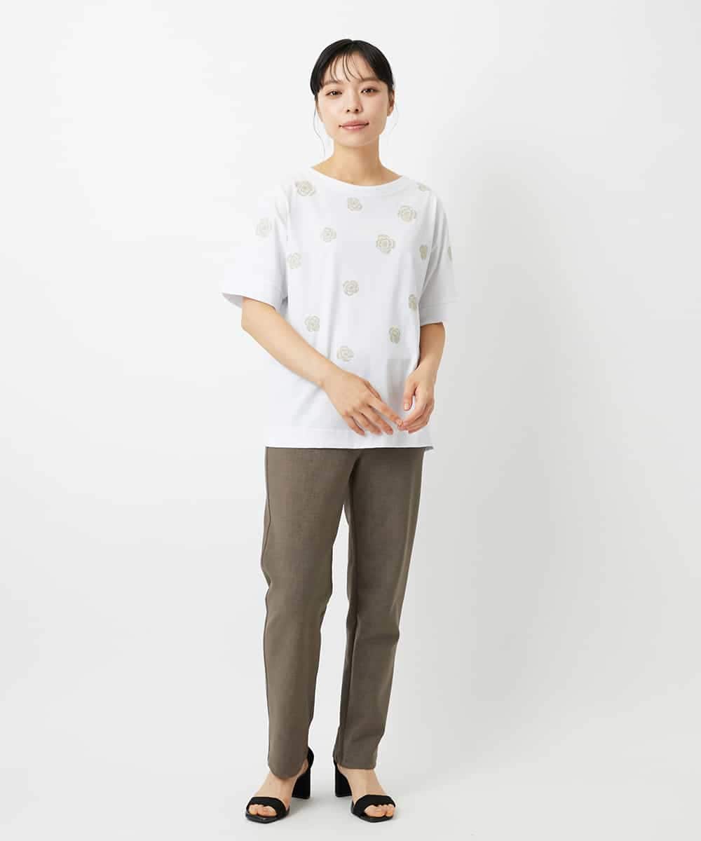 NHLAI84170 GIANNI LO GIUDICE(小さいサイズ)(メゾン ドゥ サンク) ツイル調ハイテンションストレッチパンツ ベージュ