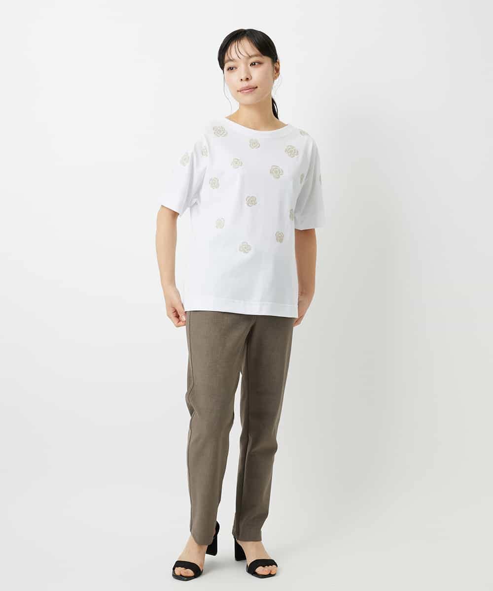 NHLAI84170 GIANNI LO GIUDICE(小さいサイズ)(メゾン ドゥ サンク) ツイル調ハイテンションストレッチパンツ ベージュ