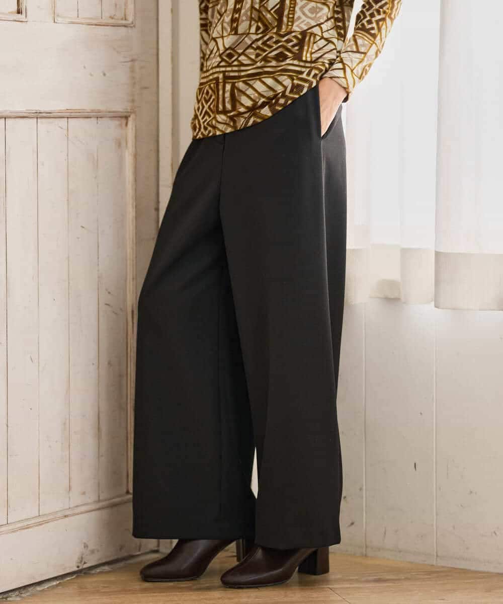 NHLAI89210 GIANNI LO GIUDICE(小さいサイズ)(メゾン ドゥ サンク) [セットアップ対応]チェック柄ワイドストレートパンツ グレー