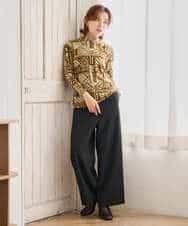 NHLAI89210 GIANNI LO GIUDICE(小さいサイズ)(メゾン ドゥ サンク) [セットアップ対応]チェック柄ワイドストレートパンツ グレー