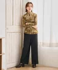 NHLAI89210 GIANNI LO GIUDICE(小さいサイズ)(メゾン ドゥ サンク) [セットアップ対応]チェック柄ワイドストレートパンツ グレー