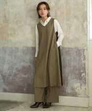 NHLAI89210 GIANNI LO GIUDICE(小さいサイズ)(メゾン ドゥ サンク) [セットアップ対応]チェック柄ワイドストレートパンツ グレー