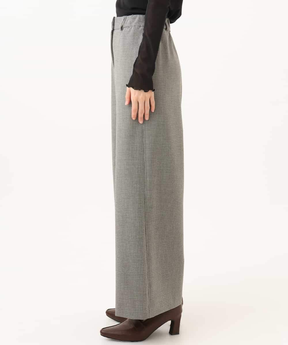 NHLAI89210 GIANNI LO GIUDICE(小さいサイズ)(メゾン ドゥ サンク) [セットアップ対応]チェック柄ワイドストレートパンツ グレー