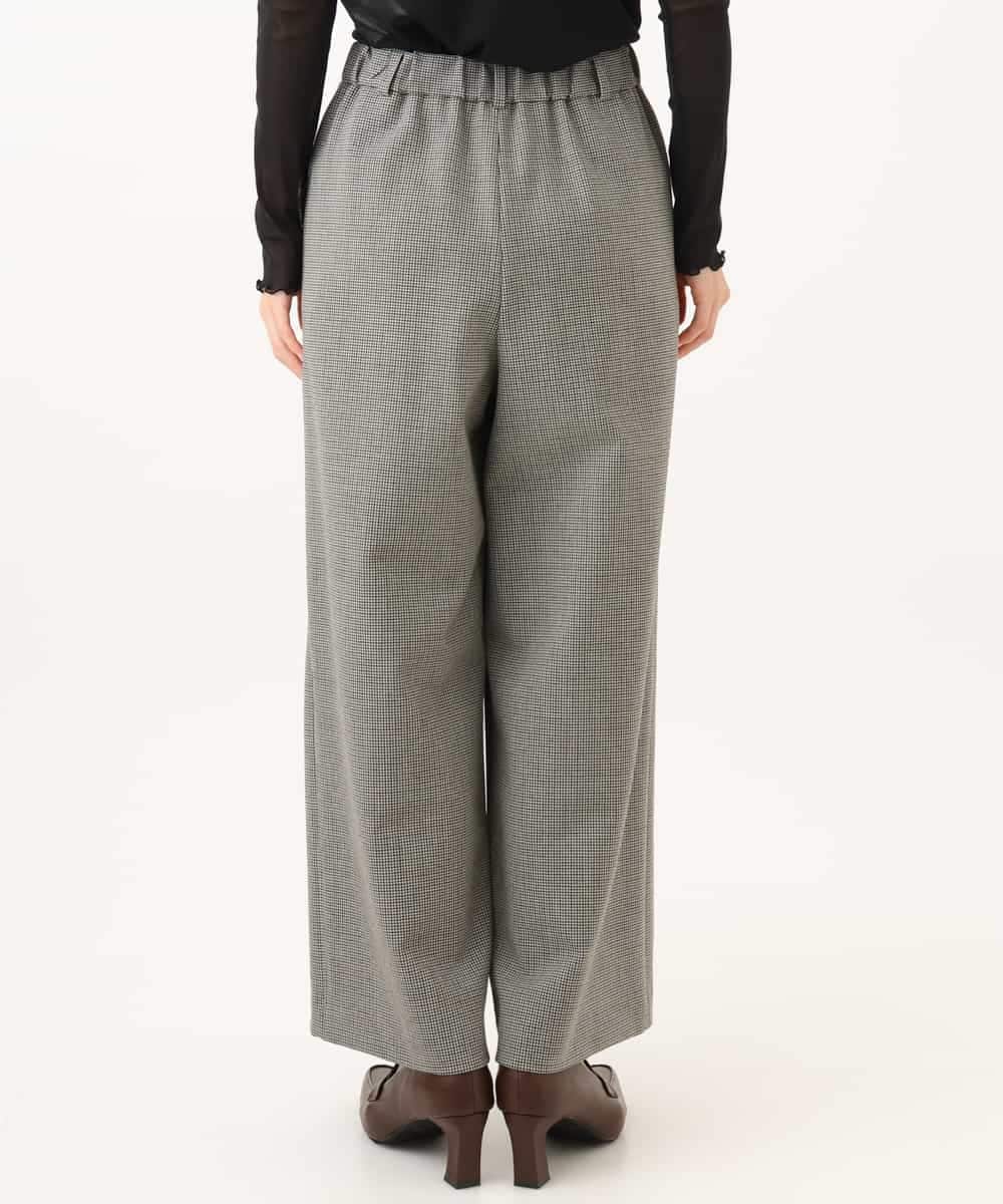 NHLAI89210 GIANNI LO GIUDICE(小さいサイズ)(メゾン ドゥ サンク) [セットアップ対応]チェック柄ワイドストレートパンツ グレー