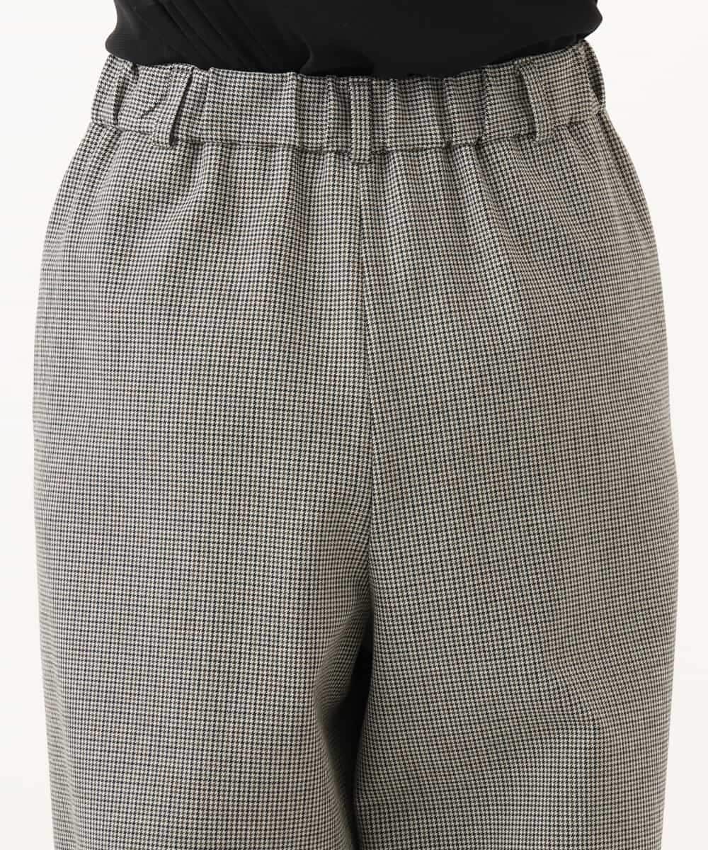 NHLAI89210 GIANNI LO GIUDICE(小さいサイズ)(メゾン ドゥ サンク) [セットアップ対応]チェック柄ワイドストレートパンツ グレー