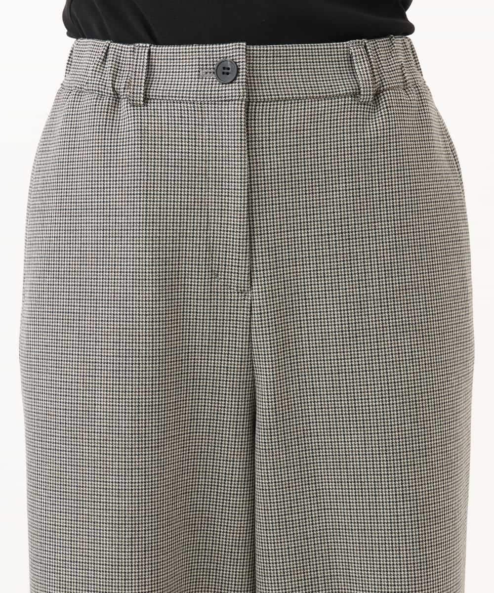 NHLAI89210 GIANNI LO GIUDICE(小さいサイズ)(メゾン ドゥ サンク) [セットアップ対応]チェック柄ワイドストレートパンツ グレー