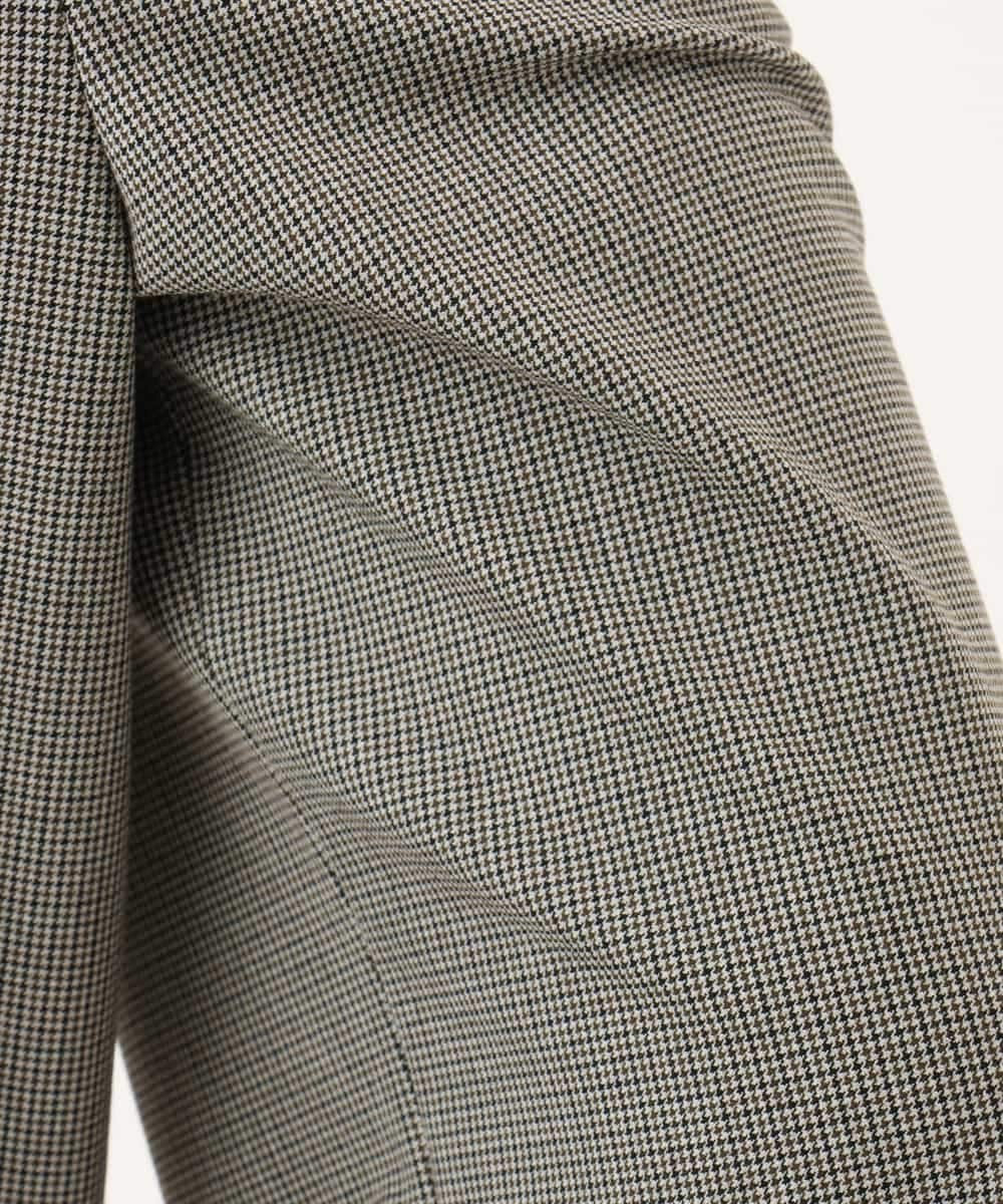 NHLAI89210 GIANNI LO GIUDICE(小さいサイズ)(メゾン ドゥ サンク) [セットアップ対応]チェック柄ワイドストレートパンツ グレー