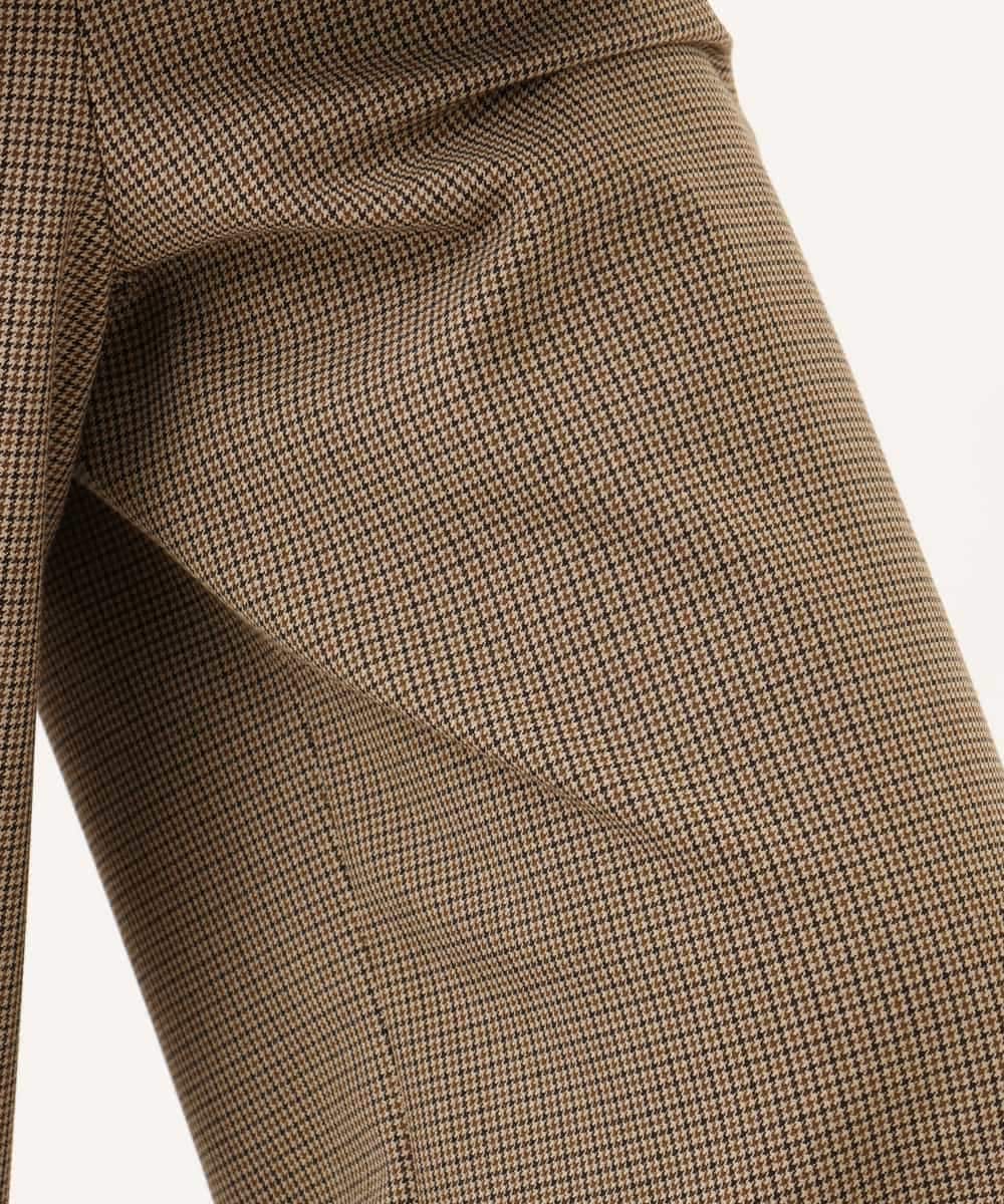 NHLAI89210 GIANNI LO GIUDICE(小さいサイズ)(メゾン ドゥ サンク) [セットアップ対応]チェック柄ワイドストレートパンツ グレー