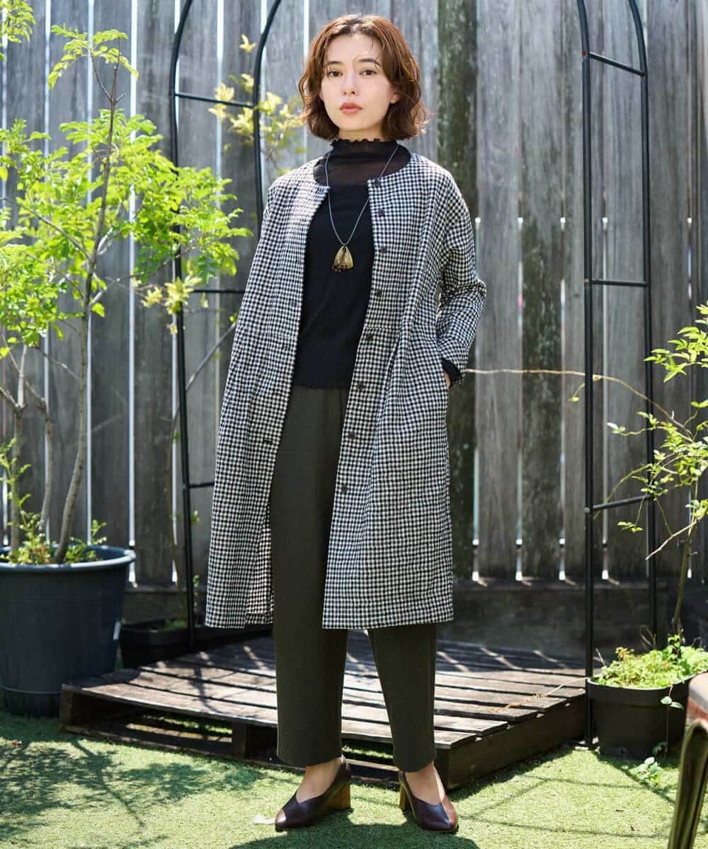 NHLAI90210 GIANNI LO GIUDICE(小さいサイズ)(メゾン ドゥ サンク) ウォーミットツイル2WAYストレッチパンツ ベージュ