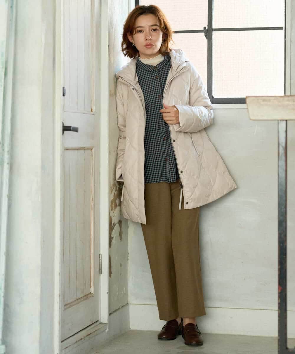 NHLAI90210 GIANNI LO GIUDICE(小さいサイズ)(メゾン ドゥ サンク) ウォーミットツイル2WAYストレッチパンツ ベージュ