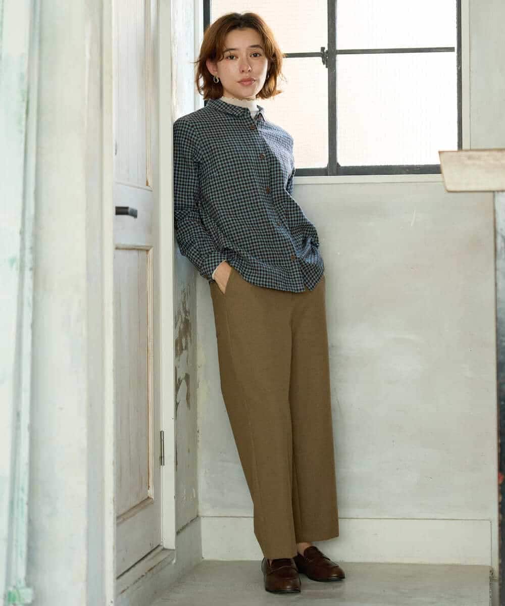 NHLAI90210 GIANNI LO GIUDICE(小さいサイズ)(メゾン ドゥ サンク) ウォーミットツイル2WAYストレッチパンツ ベージュ