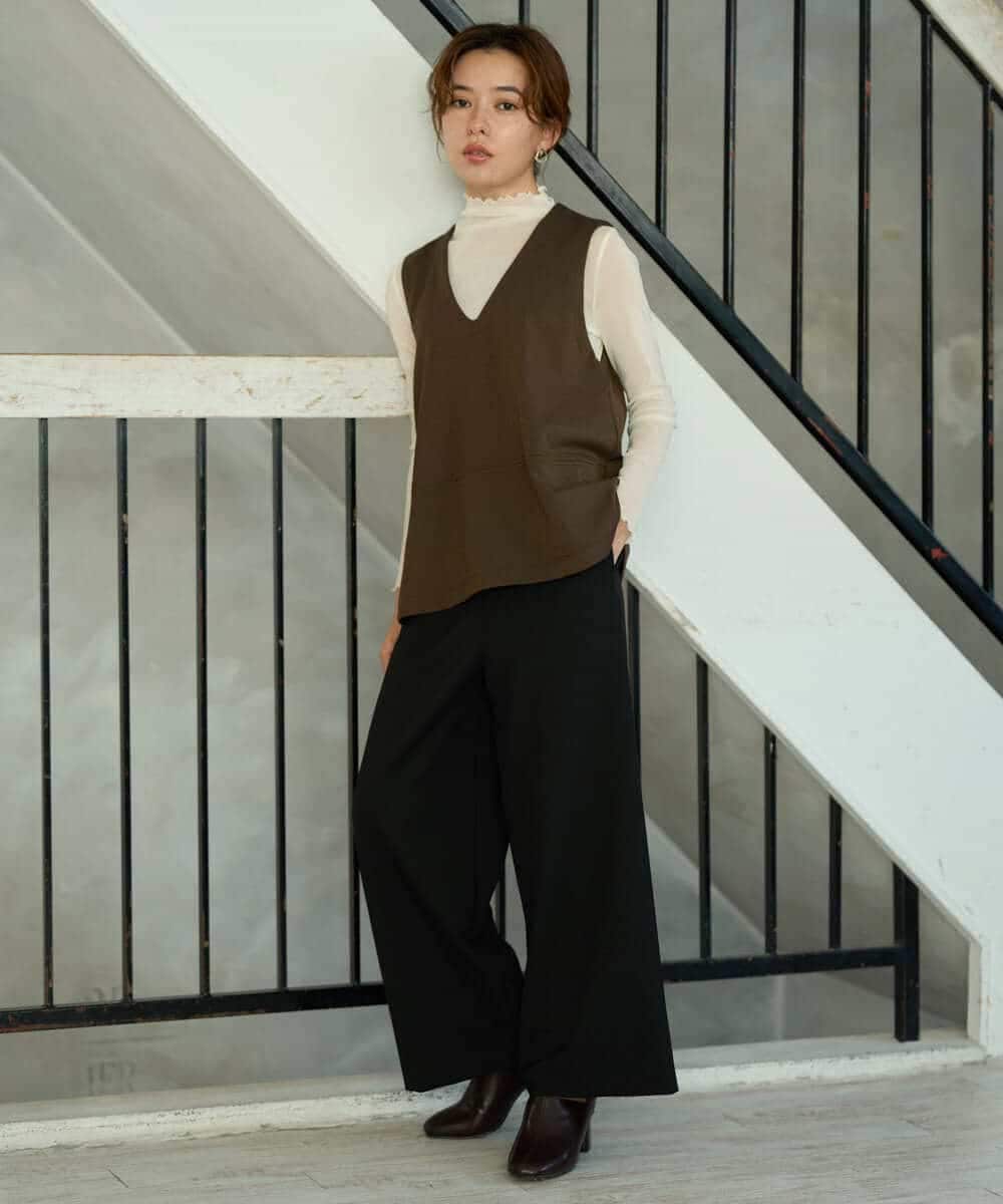 NHLAI90210 GIANNI LO GIUDICE(小さいサイズ)(メゾン ドゥ サンク) ウォーミットツイル2WAYストレッチパンツ ベージュ