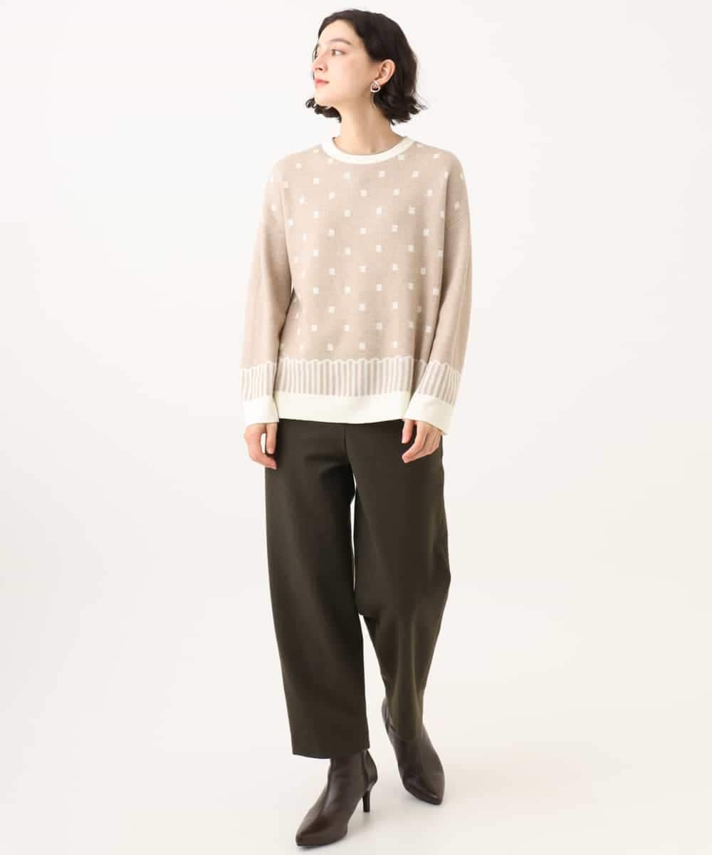 NHLAI90210 GIANNI LO GIUDICE(小さいサイズ)(メゾン ドゥ サンク) ウォーミットツイル2WAYストレッチパンツ ベージュ