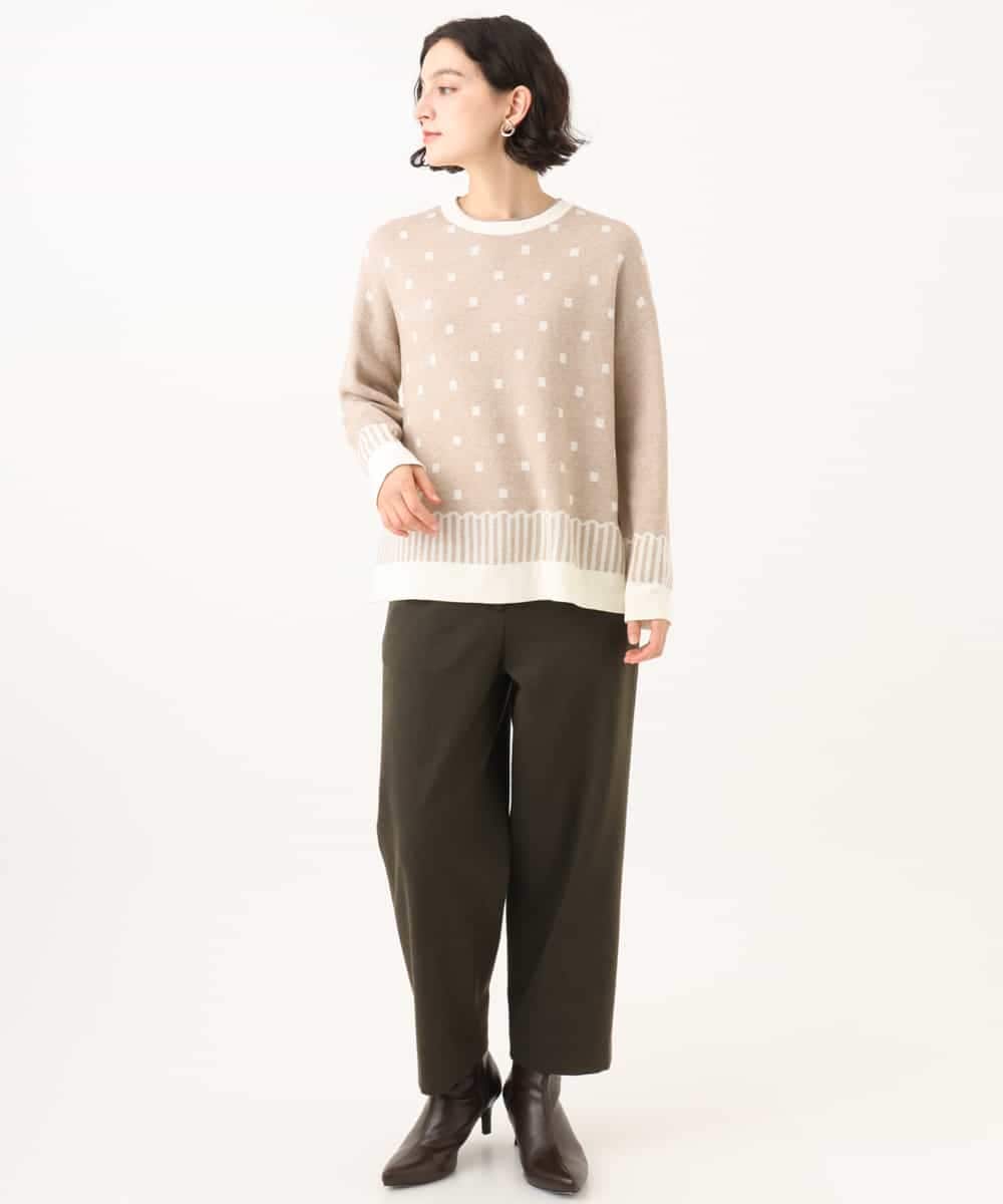 NHLAI90210 GIANNI LO GIUDICE(小さいサイズ)(メゾン ドゥ サンク) ウォーミットツイル2WAYストレッチパンツ ベージュ