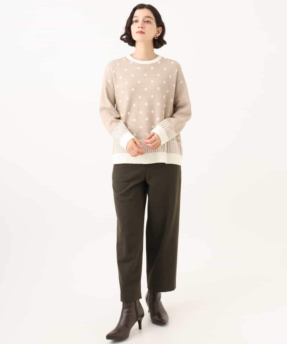 NHLAI90210 GIANNI LO GIUDICE(小さいサイズ)(メゾン ドゥ サンク) ウォーミットツイル2WAYストレッチパンツ ベージュ