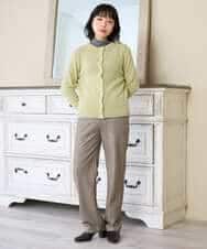 NHLAI91200 GIANNI LO GIUDICE(小さいサイズ)(メゾン ドゥ サンク) ヘリンボーンストレートパンツ ベージュ