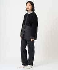 NHLAI91200 GIANNI LO GIUDICE(小さいサイズ)(メゾン ドゥ サンク) ヘリンボーンストレートパンツ ベージュ