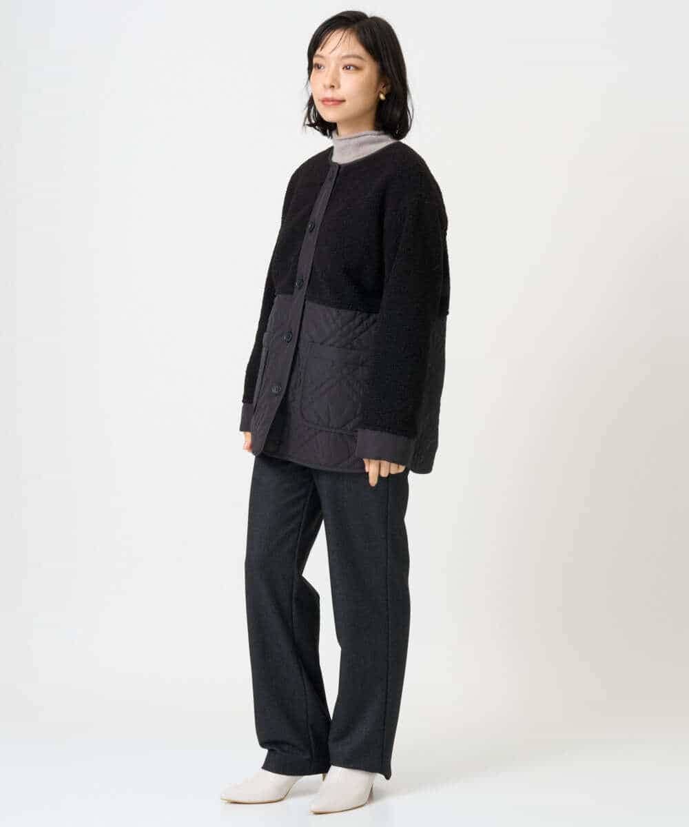 NHLAI91200 GIANNI LO GIUDICE(小さいサイズ)(メゾン ドゥ サンク) ヘリンボーンストレートパンツ ベージュ