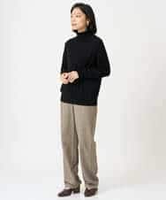 NHLAI91200 GIANNI LO GIUDICE(小さいサイズ)(メゾン ドゥ サンク) ヘリンボーンストレートパンツ ベージュ