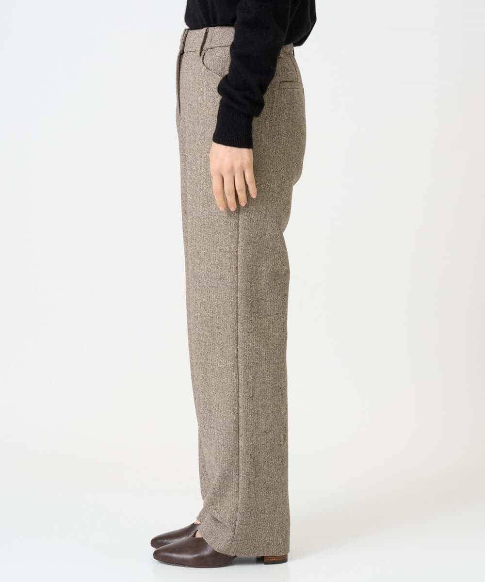 NHLAI91200 GIANNI LO GIUDICE(小さいサイズ)(メゾン ドゥ サンク) ヘリンボーンストレートパンツ ベージュ
