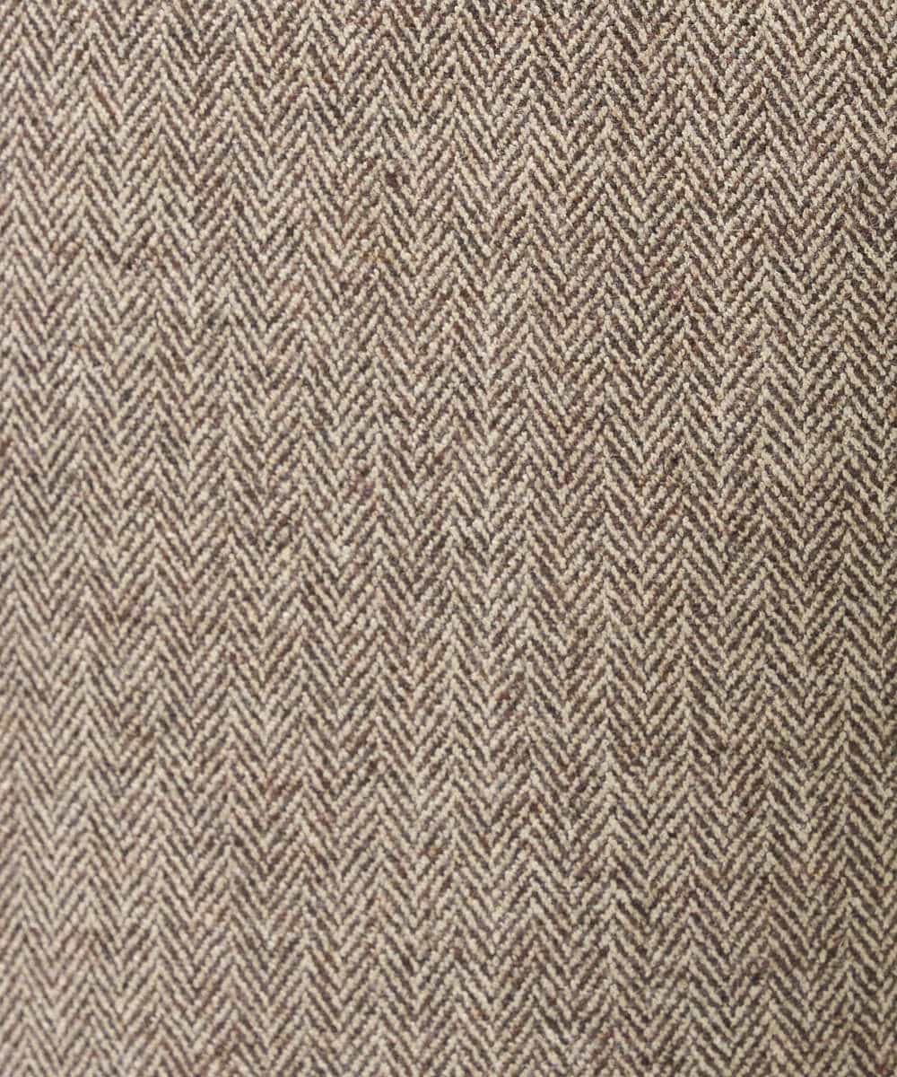 NHLAI91200 GIANNI LO GIUDICE(小さいサイズ)(メゾン ドゥ サンク) ヘリンボーンストレートパンツ ベージュ