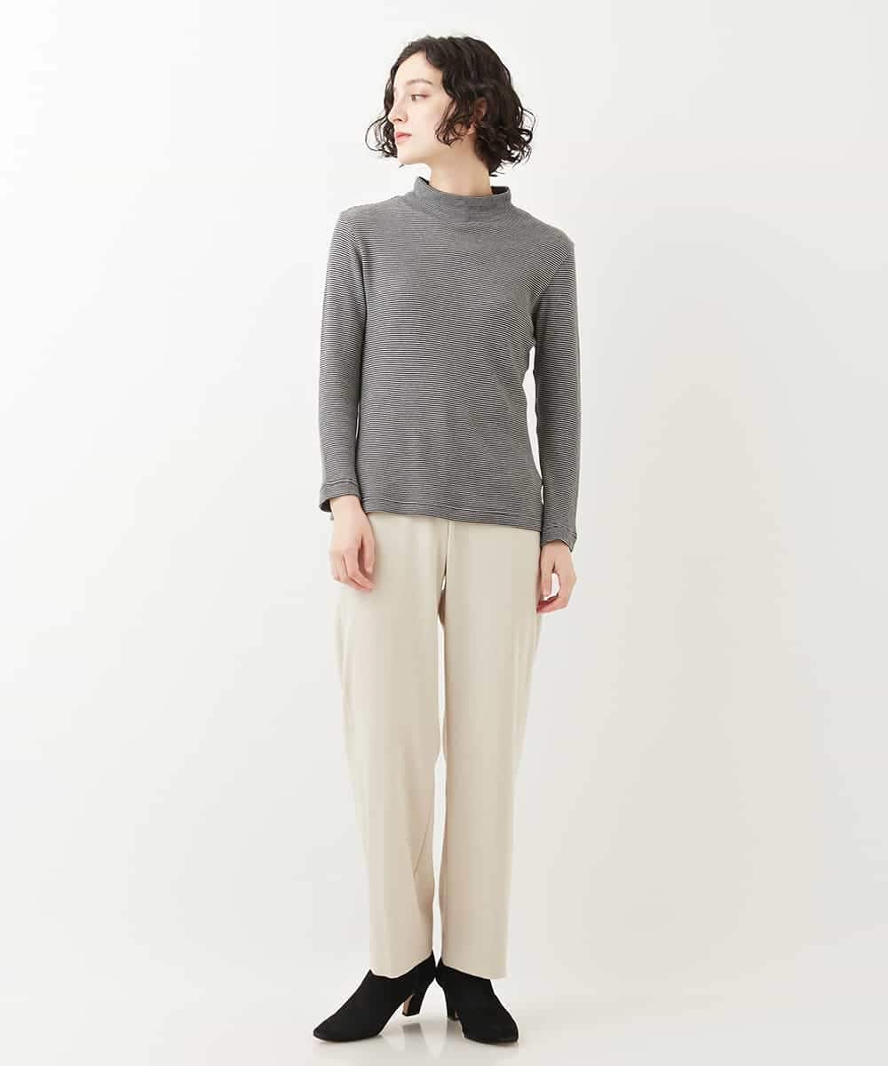 NHLAP05190 GIANNI LO GIUDICE(小さいサイズ)(メゾン ドゥ サンク) ストレッチギャバストレートパンツ ベージュ
