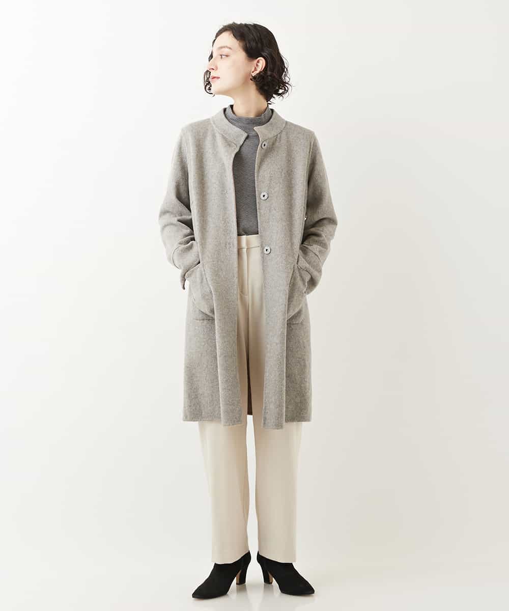 NHLAP05190 GIANNI LO GIUDICE(小さいサイズ)(メゾン ドゥ サンク) ストレッチギャバストレートパンツ ベージュ