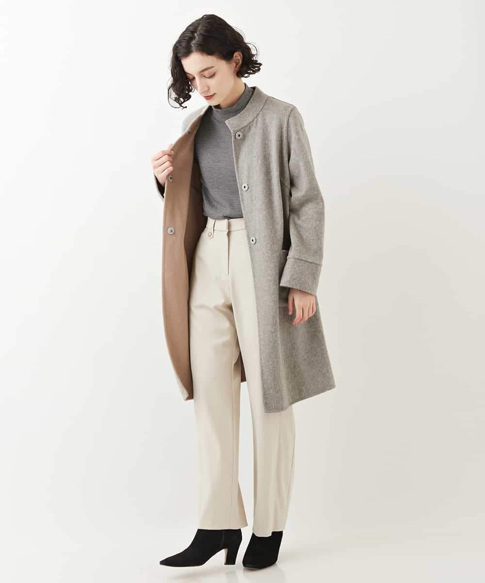 NHLAP05190 GIANNI LO GIUDICE(小さいサイズ)(メゾン ドゥ サンク) ストレッチギャバストレートパンツ ベージュ