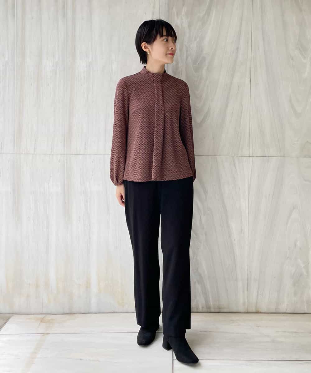 NHLAP05190 GIANNI LO GIUDICE(小さいサイズ)(メゾン ドゥ サンク) ストレッチギャバストレートパンツ ベージュ