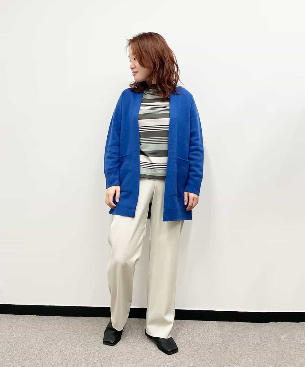 NHLAP05190 GIANNI LO GIUDICE(小さいサイズ)(メゾン ドゥ サンク) ストレッチギャバストレートパンツ ベージュ