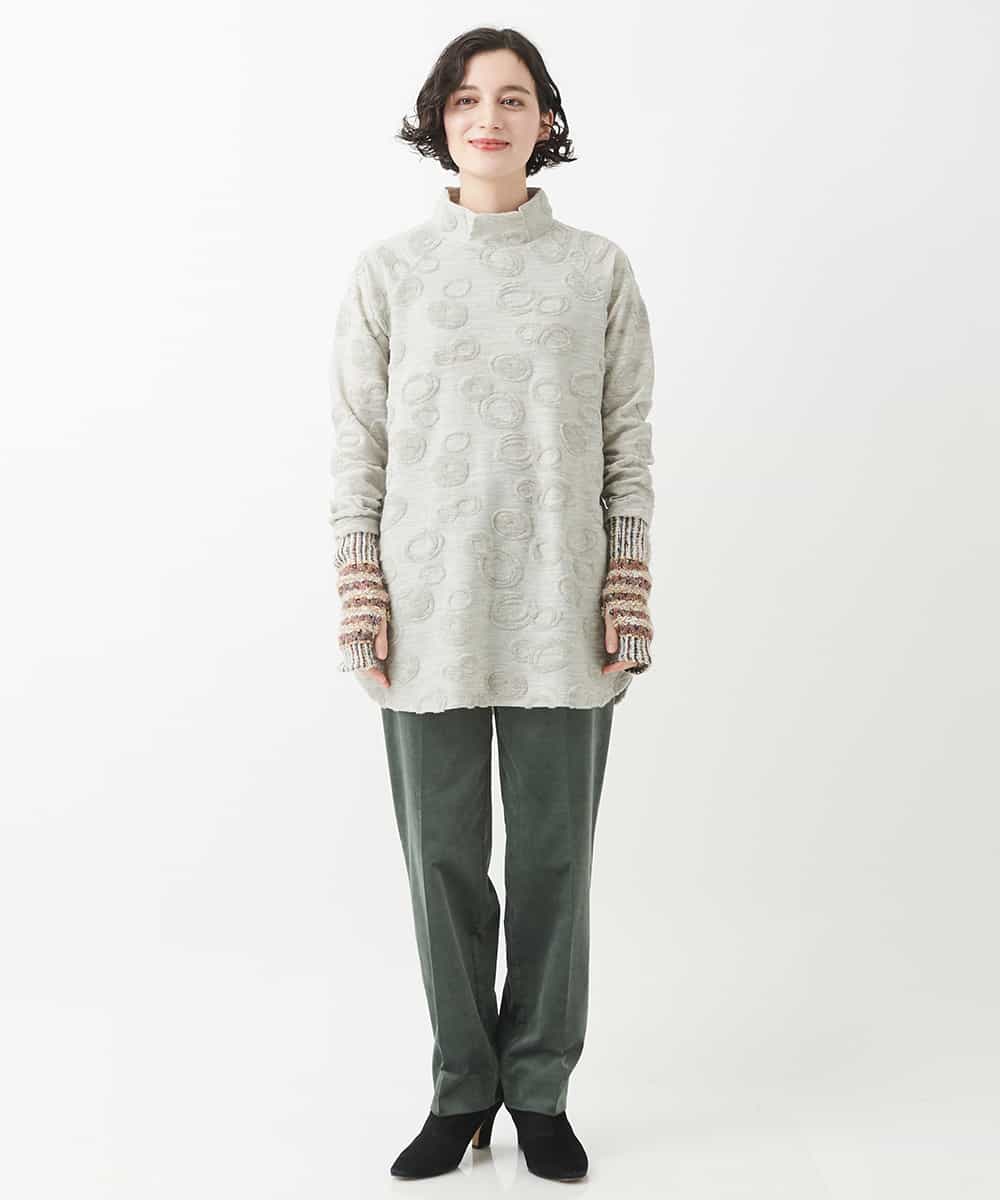 NHLAQ03250 GIANNI LO GIUDICE(小さいサイズ)(メゾン ドゥ サンク) 【洗える】別珍カジュアルパンツ グリーングレー