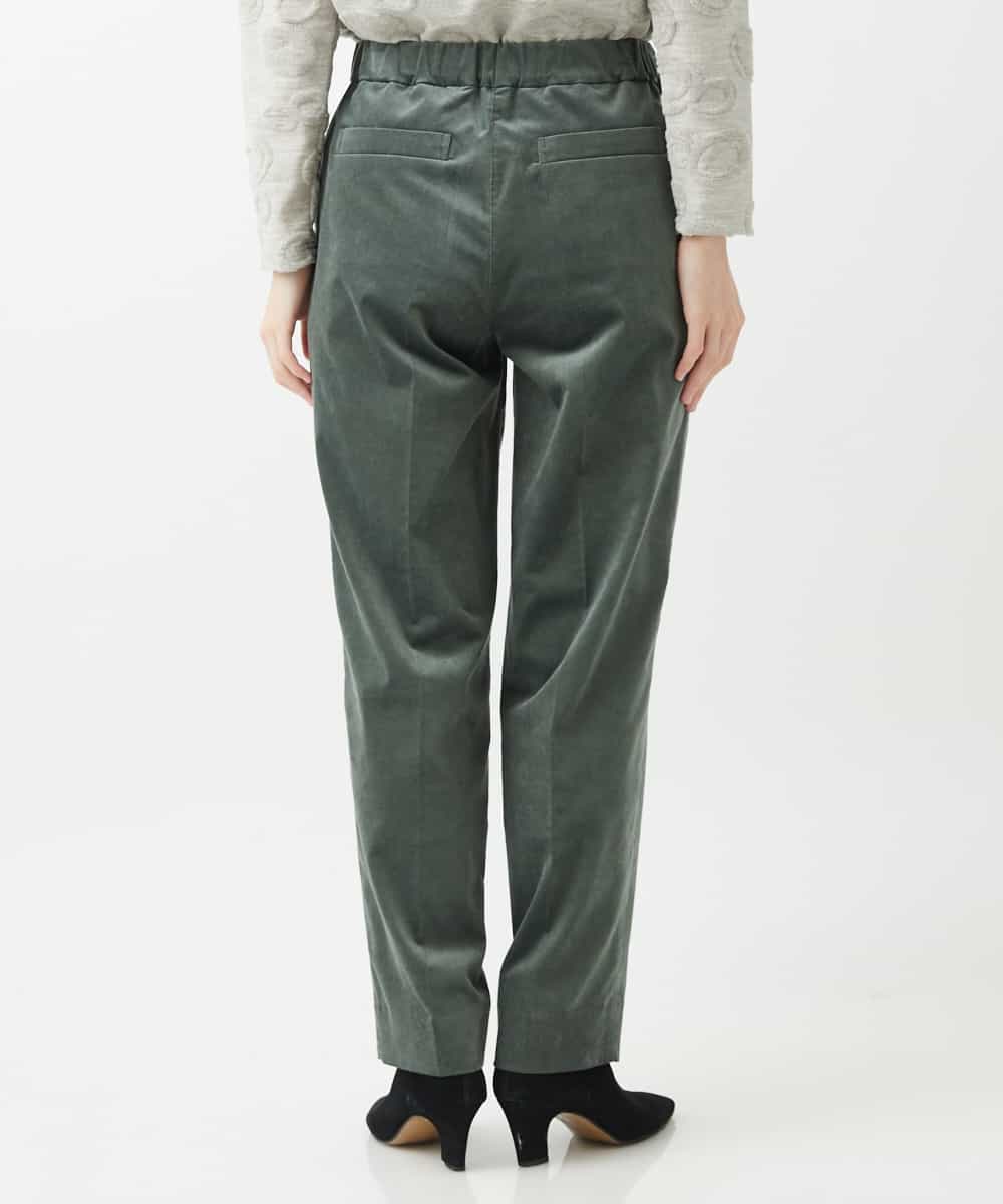 NHLAQ03250 GIANNI LO GIUDICE(小さいサイズ)(メゾン ドゥ サンク) 【洗える】別珍カジュアルパンツ グリーングレー