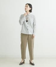NHLAS36250 GIANNI LO GIUDICE(小さいサイズ)(メゾン ドゥ サンク) 別珍ストレッチテーパードパンツ ベージュ