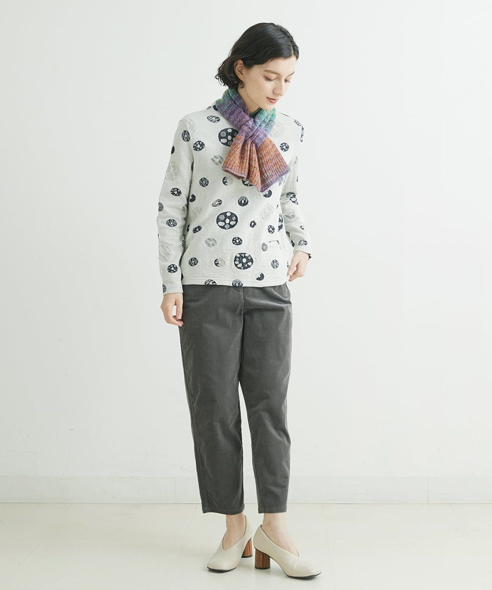 NHLAS36250 GIANNI LO GIUDICE(小さいサイズ)(メゾン ドゥ サンク) 別珍ストレッチテーパードパンツ ベージュ