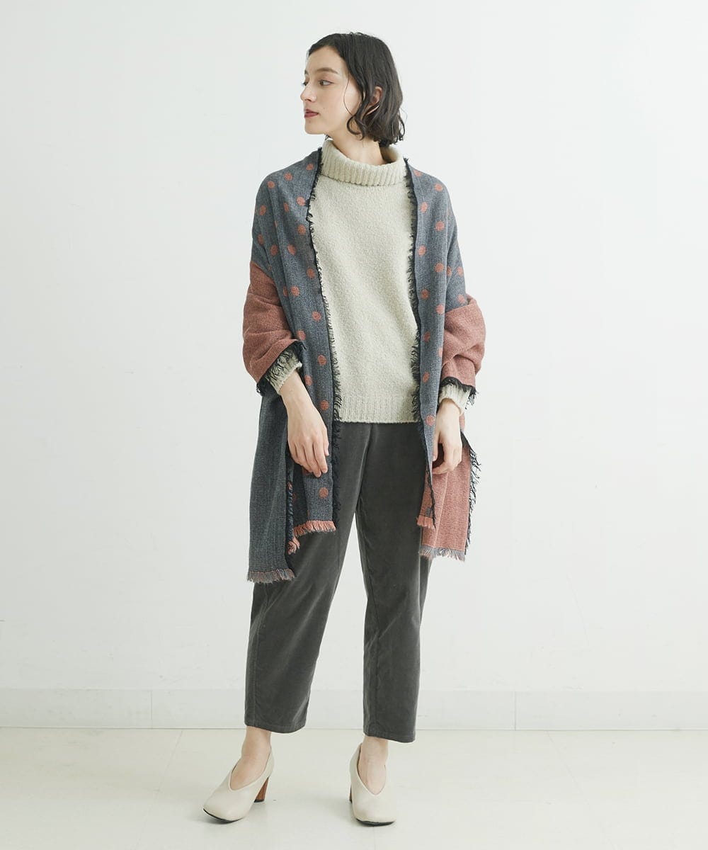 NHLAS36250 GIANNI LO GIUDICE(小さいサイズ)(メゾン ドゥ サンク) 別珍ストレッチテーパードパンツ ベージュ