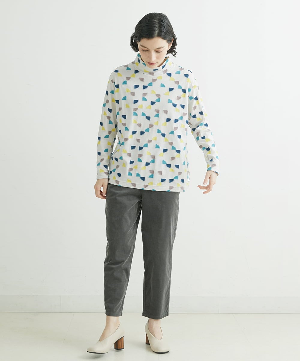 NHLAS36250 GIANNI LO GIUDICE(小さいサイズ)(メゾン ドゥ サンク) 別珍ストレッチテーパードパンツ ベージュ