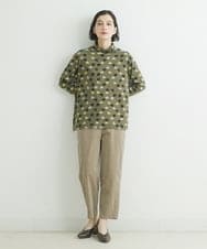 NHLAS36250 GIANNI LO GIUDICE(小さいサイズ)(メゾン ドゥ サンク) 別珍ストレッチテーパードパンツ ベージュ