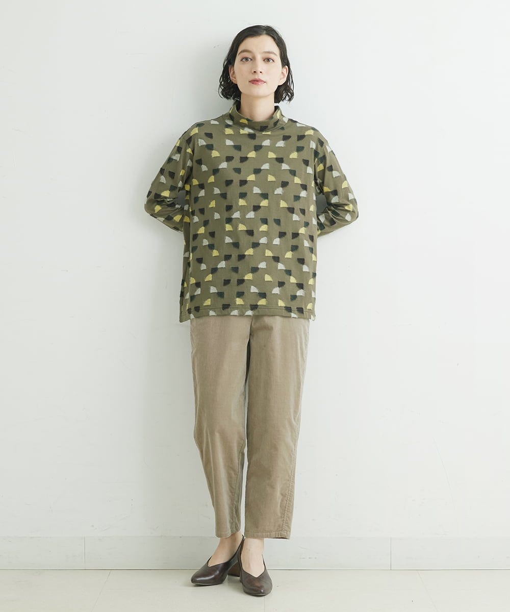 NHLAS36250 GIANNI LO GIUDICE(小さいサイズ)(メゾン ドゥ サンク) 別珍ストレッチテーパードパンツ ベージュ