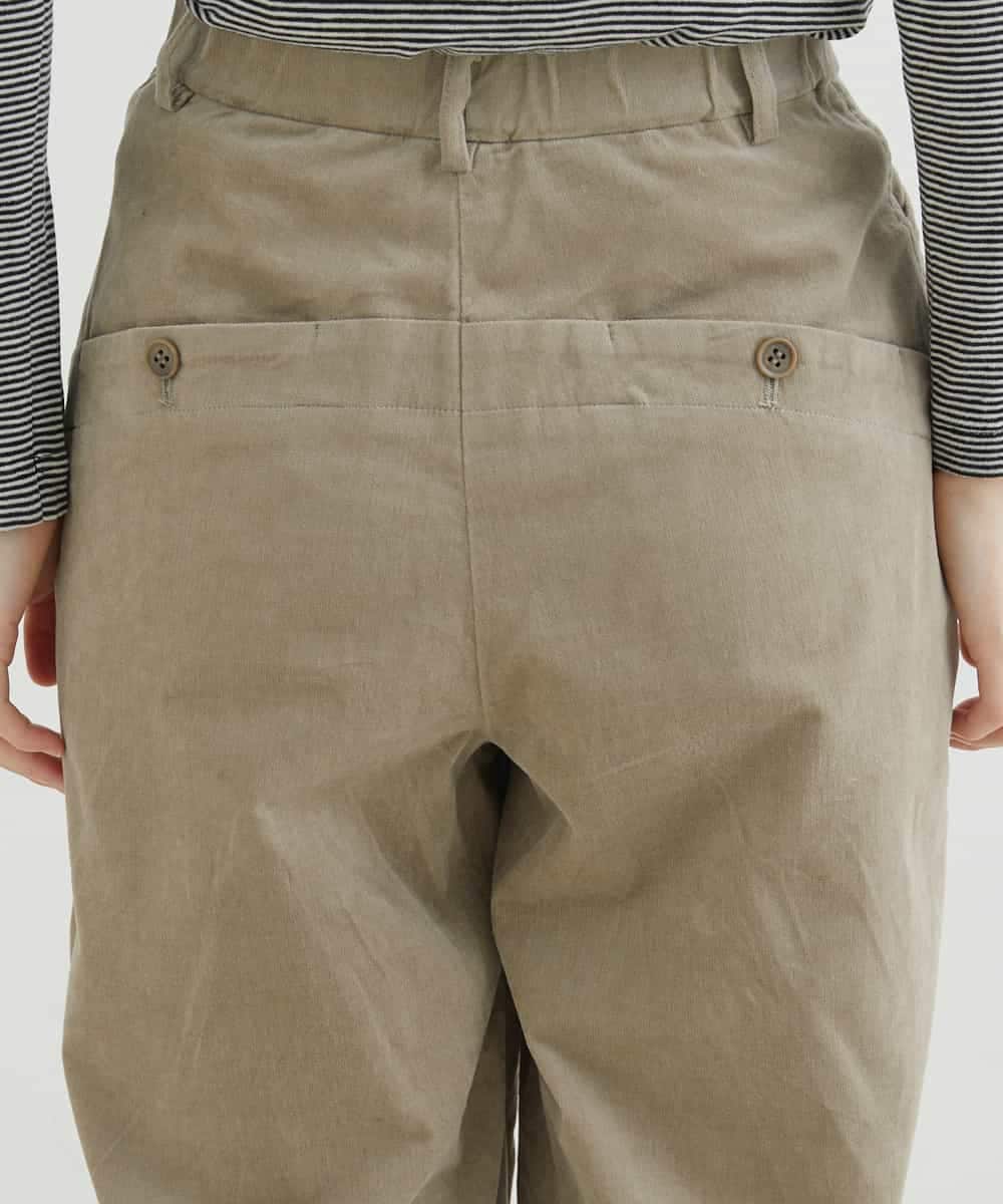 NHLAS36250 GIANNI LO GIUDICE(小さいサイズ)(メゾン ドゥ サンク) 別珍ストレッチテーパードパンツ ベージュ