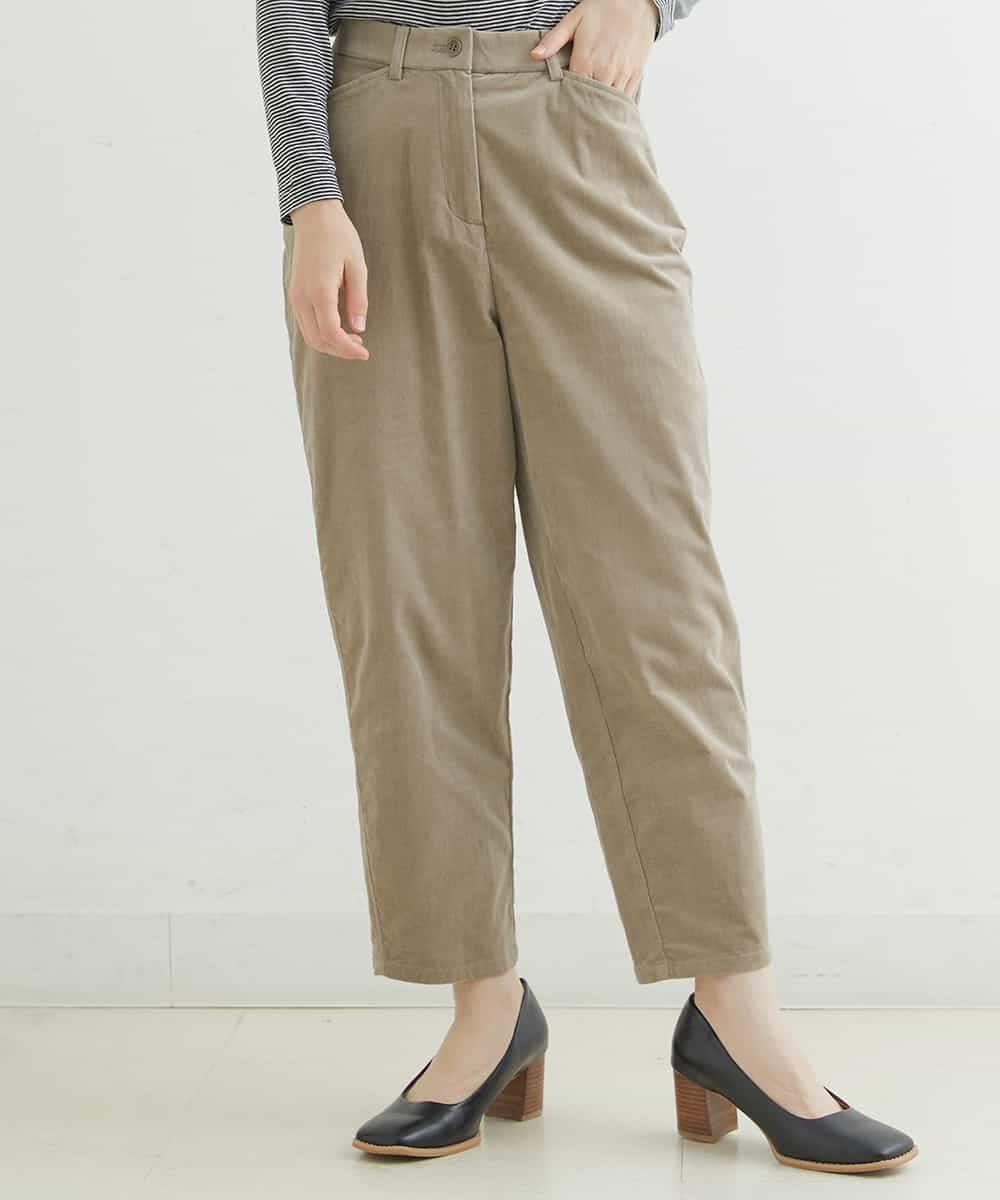 NHLAS36250 GIANNI LO GIUDICE(小さいサイズ)(メゾン ドゥ サンク) 別珍ストレッチテーパードパンツ ベージュ