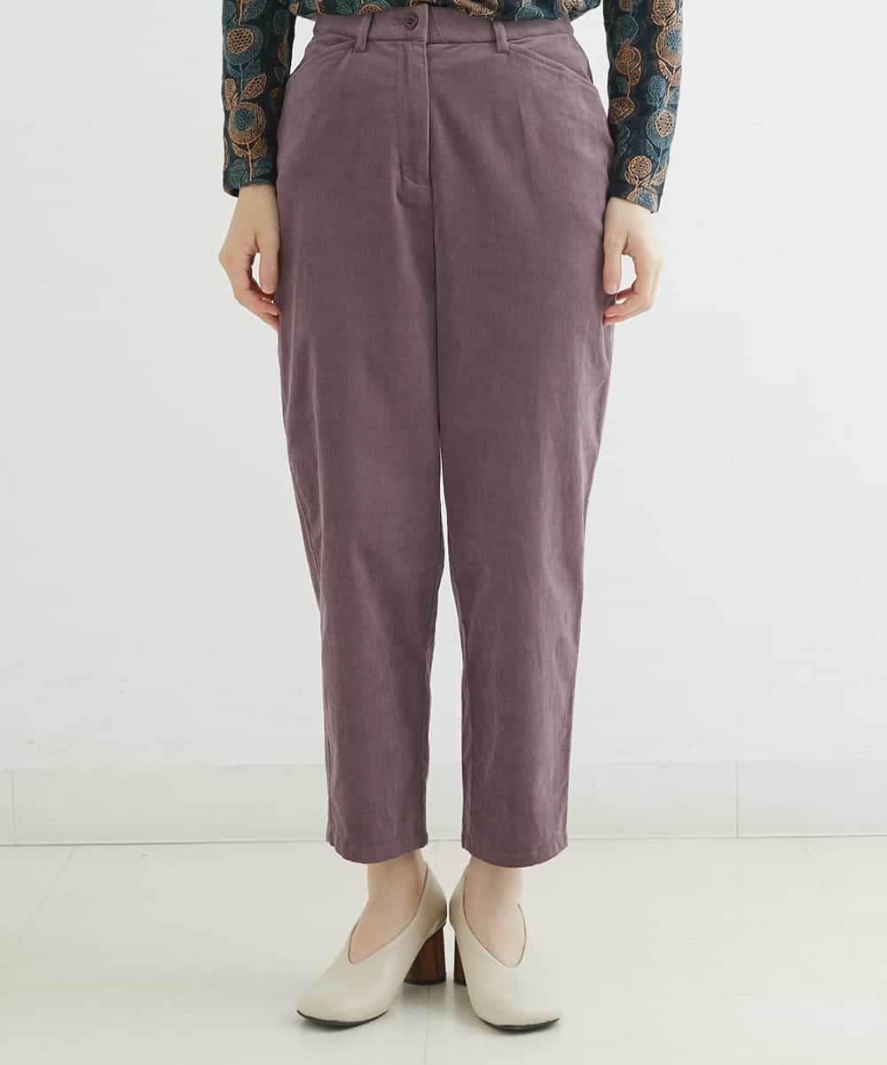 NHLAS36250 GIANNI LO GIUDICE(小さいサイズ)(メゾン ドゥ サンク) 別珍ストレッチテーパードパンツ ベージュ