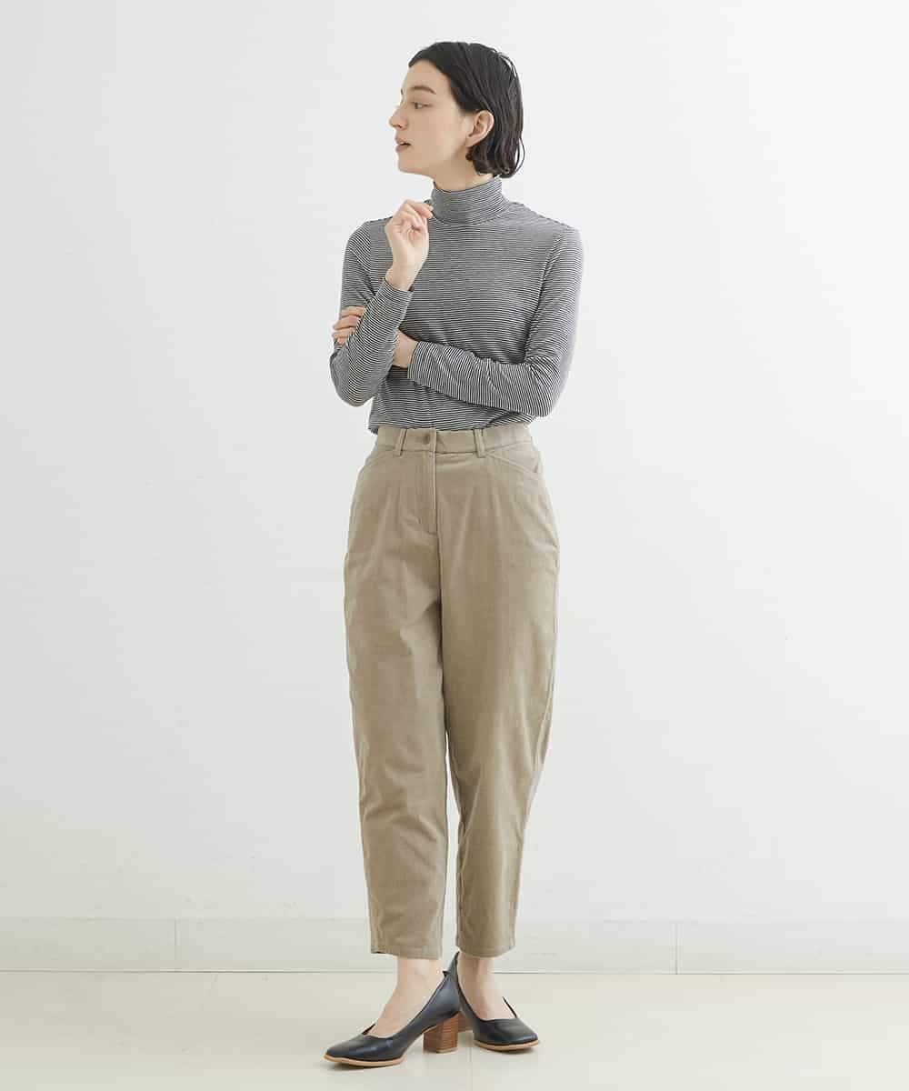 NHLAS36250 GIANNI LO GIUDICE(小さいサイズ)(メゾン ドゥ サンク) 別珍ストレッチテーパードパンツ ベージュ