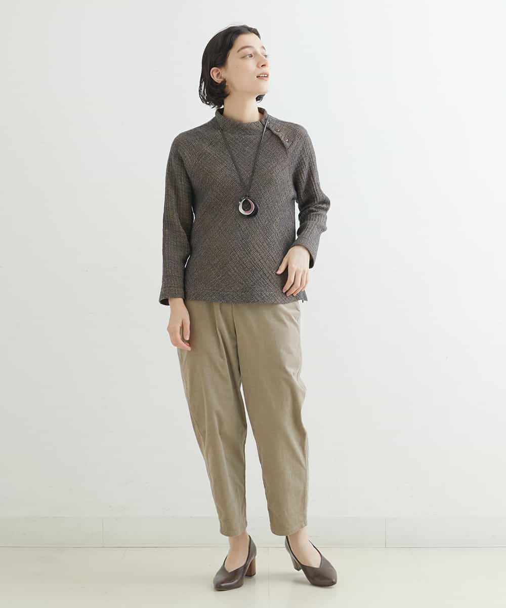 NHLAS36250 GIANNI LO GIUDICE(小さいサイズ)(メゾン ドゥ サンク) 別珍ストレッチテーパードパンツ ベージュ