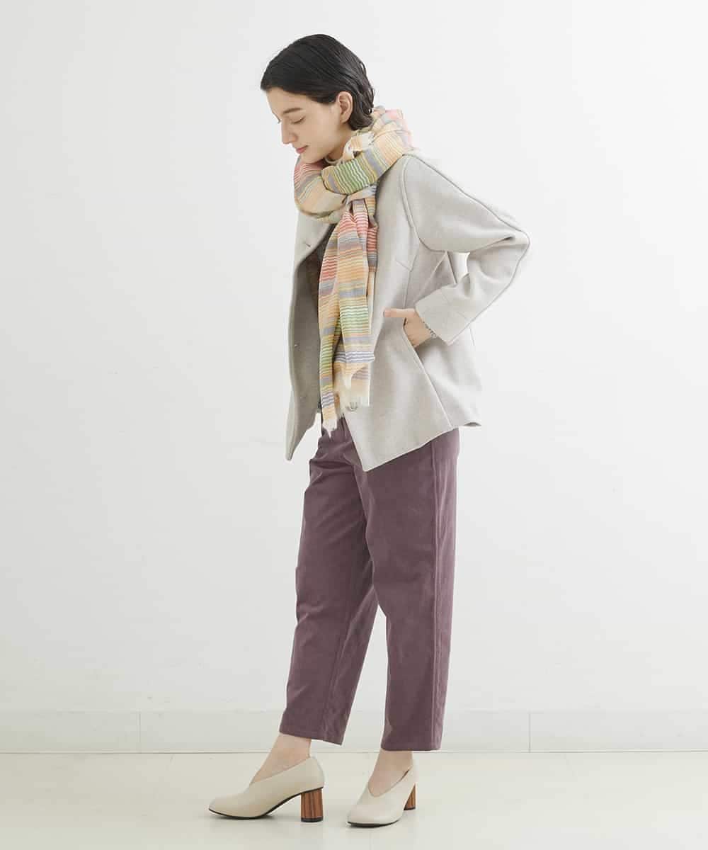 NHLAS36250 GIANNI LO GIUDICE(小さいサイズ)(メゾン ドゥ サンク) 別珍ストレッチテーパードパンツ ベージュ
