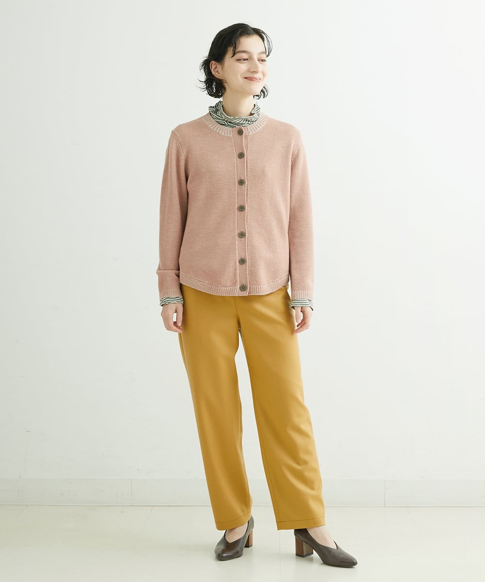 NHLAT20230 GIANNI LO GIUDICE(小さいサイズ)(メゾン ドゥ サンク) [日本製]サキソニーストレートパンツ ライトグレー