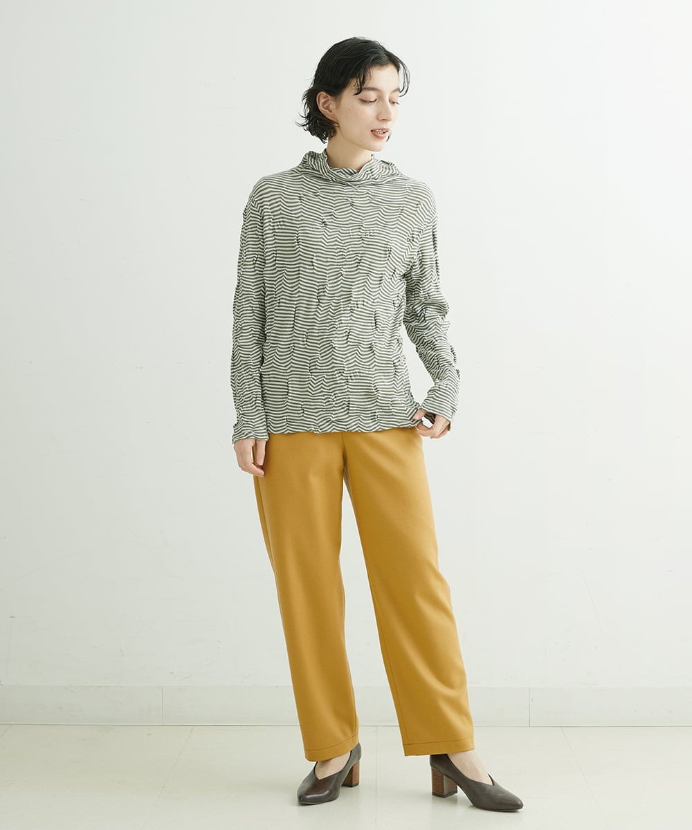 NHLAT20230 GIANNI LO GIUDICE(小さいサイズ)(メゾン ドゥ サンク) [日本製]サキソニーストレートパンツ ライトグレー