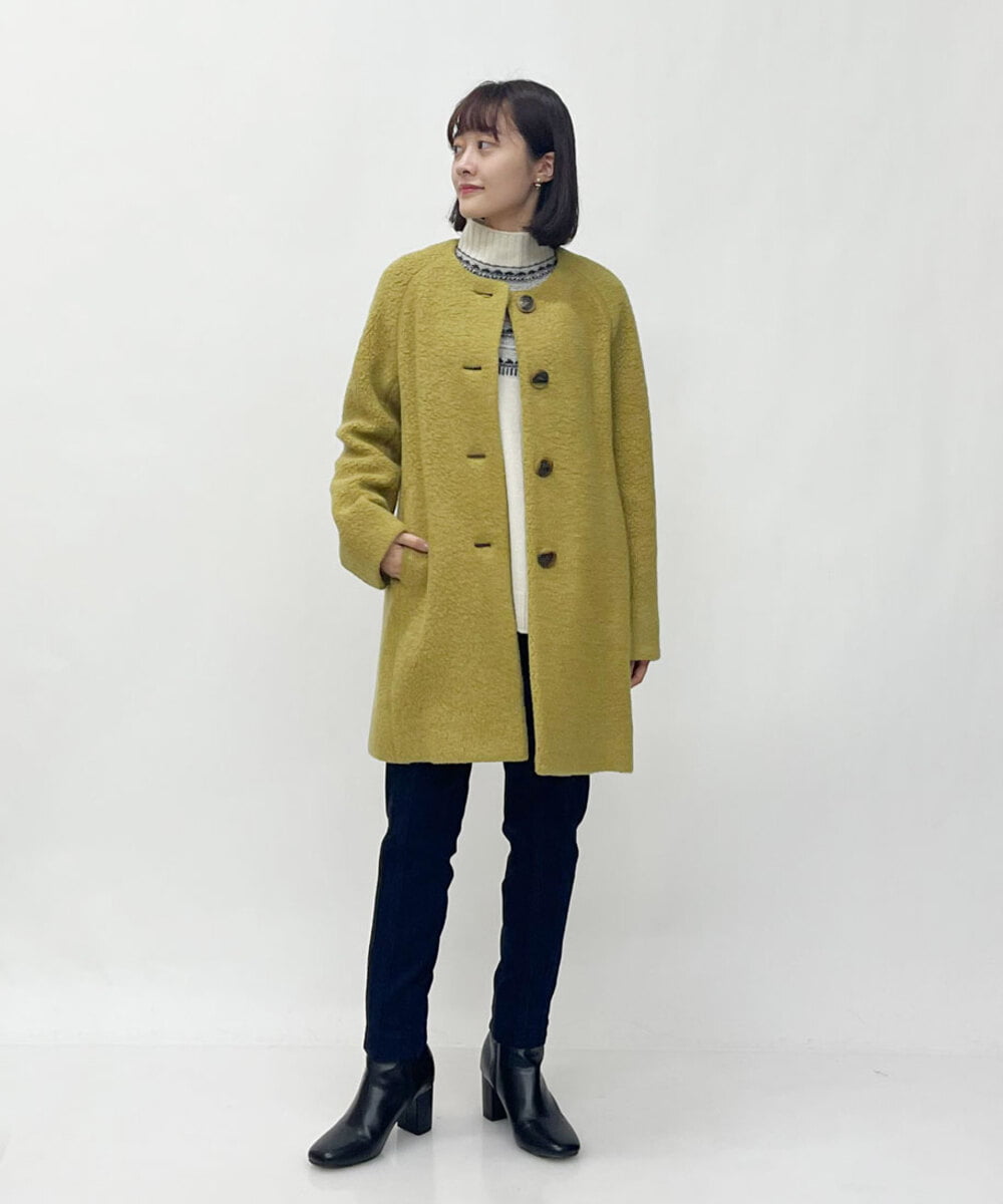 NHLAT21270 GIANNI LO GIUDICE(小さいサイズ)(メゾン ドゥ サンク) 裏起毛ストレッチスリムパンツ グリーン