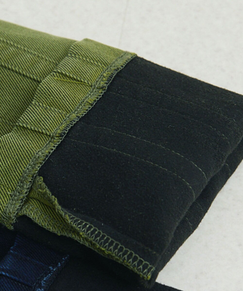 NHLAT21270 GIANNI LO GIUDICE(小さいサイズ)(メゾン ドゥ サンク) 裏起毛ストレッチスリムパンツ グリーン