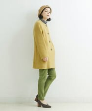 NHLAT21270 GIANNI LO GIUDICE(小さいサイズ)(メゾン ドゥ サンク) 裏起毛ストレッチスリムパンツ グリーン