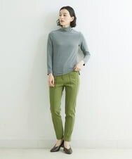 NHLAT21270 GIANNI LO GIUDICE(小さいサイズ)(メゾン ドゥ サンク) 裏起毛ストレッチスリムパンツ グリーン